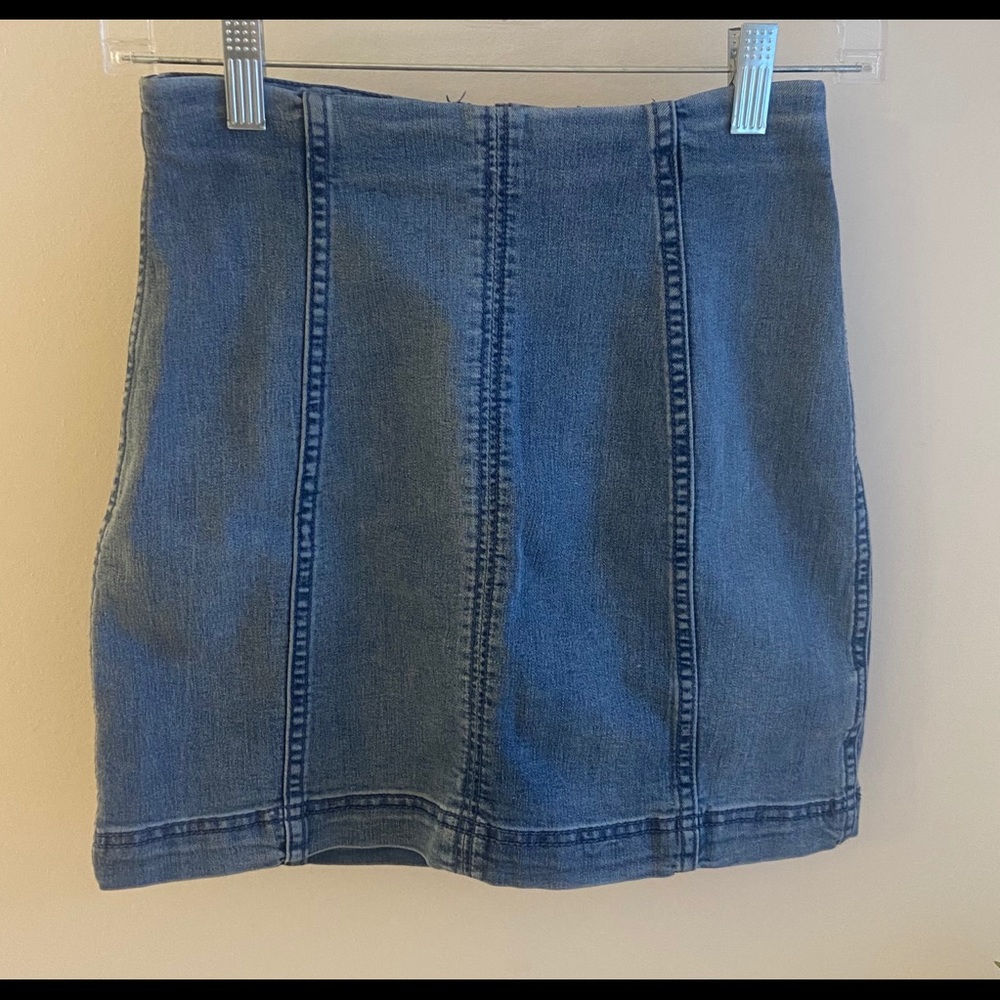 Free people denim skirt